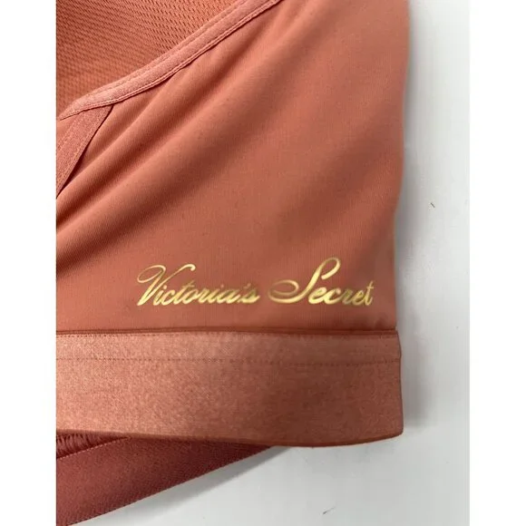 NWT Victoria's Secret Womens Wireless Bra 38DD Orange Strappy Padded Stretch - Picture 3 of 5